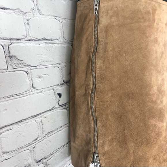BLANK NYC SUEDE CAMEL SIDE ZIPPER MINI SKIRT SIZE (29) - Picture 10 of 13